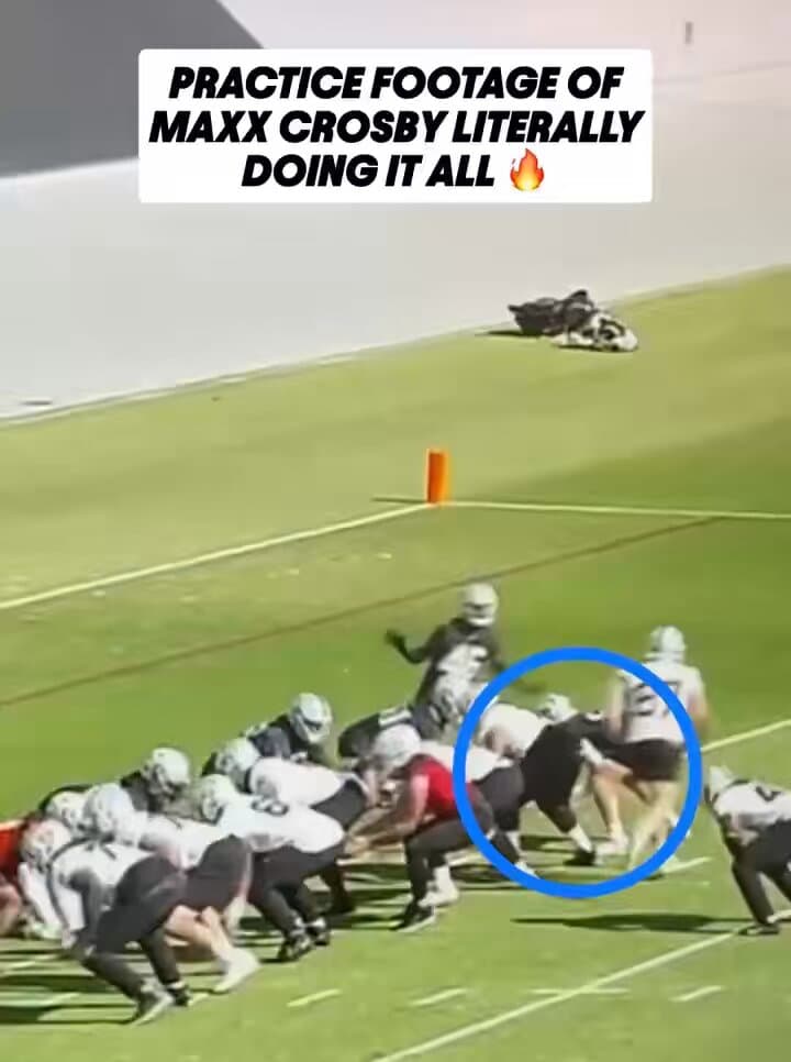 Maxx Crosby's Shocking Practice Footage Stuns The Entire NFL
