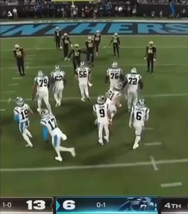 Panthers Quarterback Makes Unprecedented Presnap Blunder