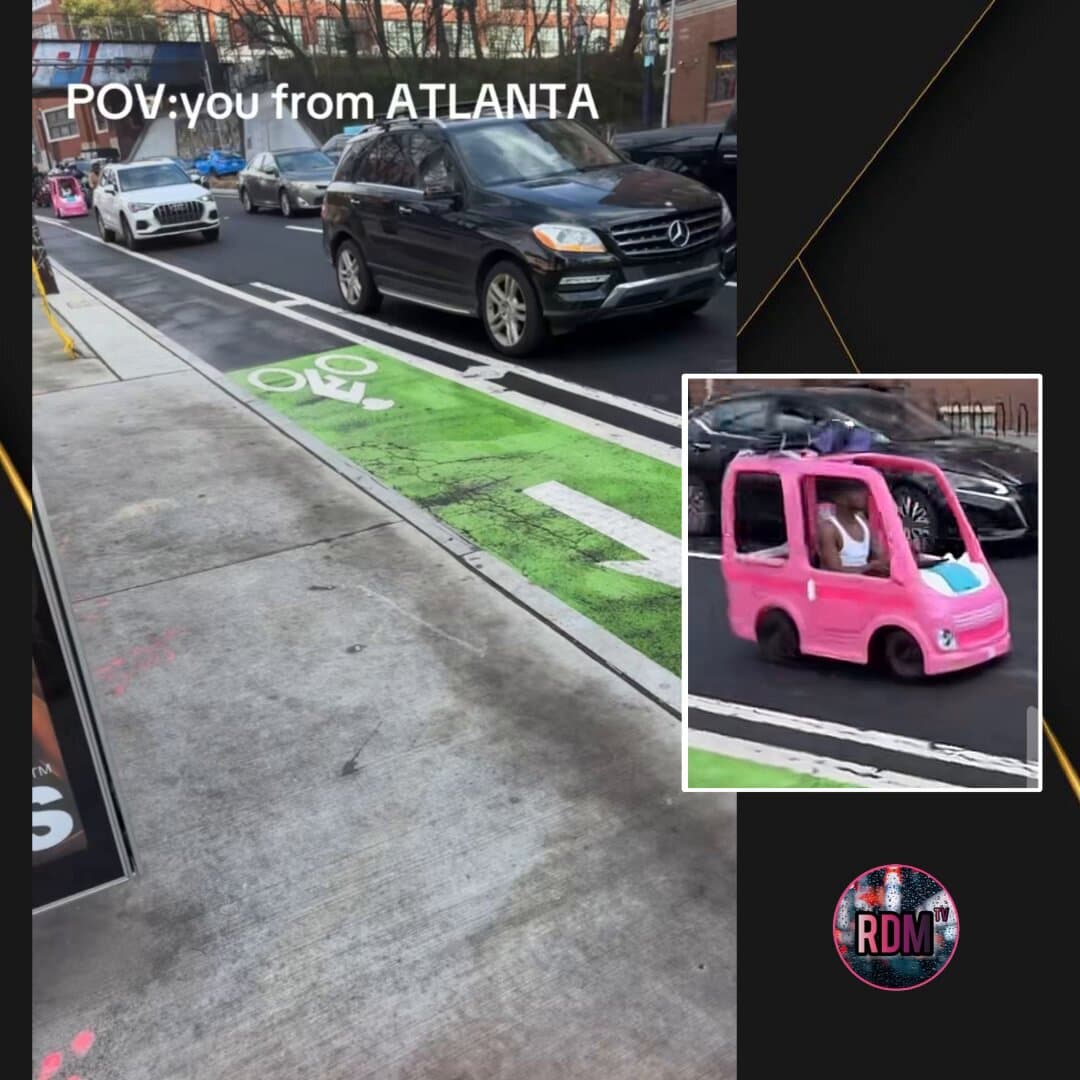 Atlanta Man's Bizarre Commute In Toddler Toy Stuns Motorists