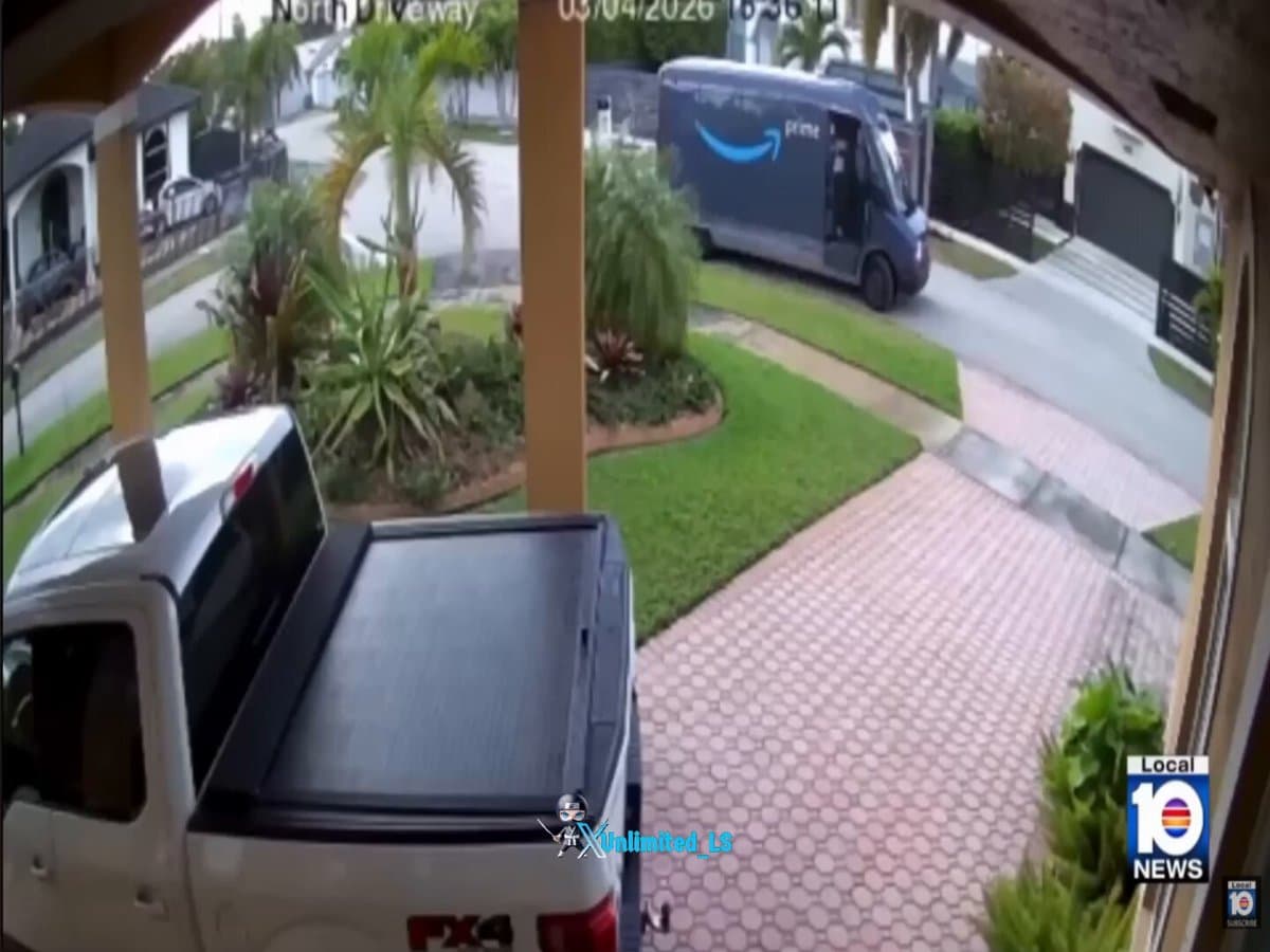 Amazon Delivery Driver Struck By Vehicle In Terrifying Footage