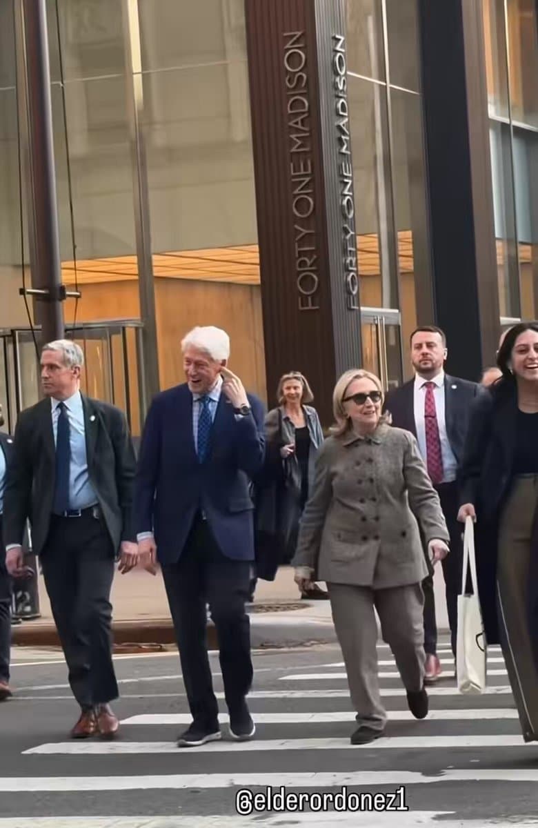 Secret Service Detail Reacts As Bill Clinton Startles Hillary On Curb
