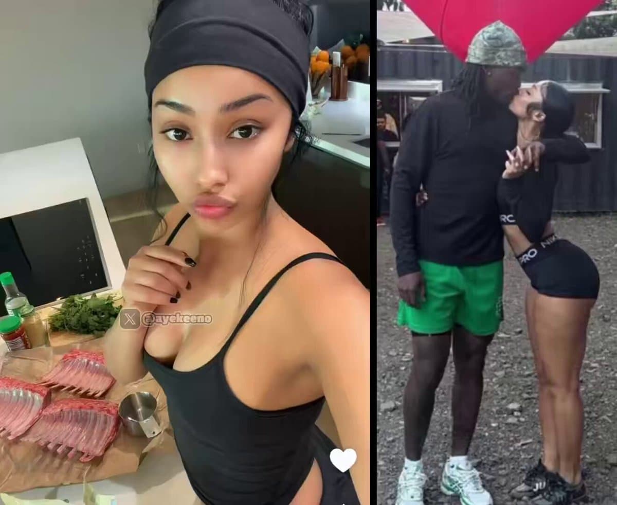 NFL Star's Viral Ex Cooks For Him In Shocking New Video