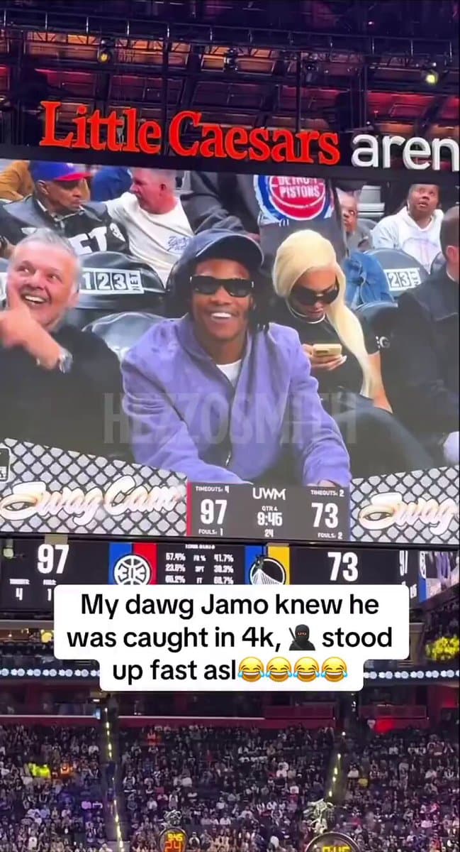Lions Star Jameson Williams Spotted At Major NBA Playoff Game