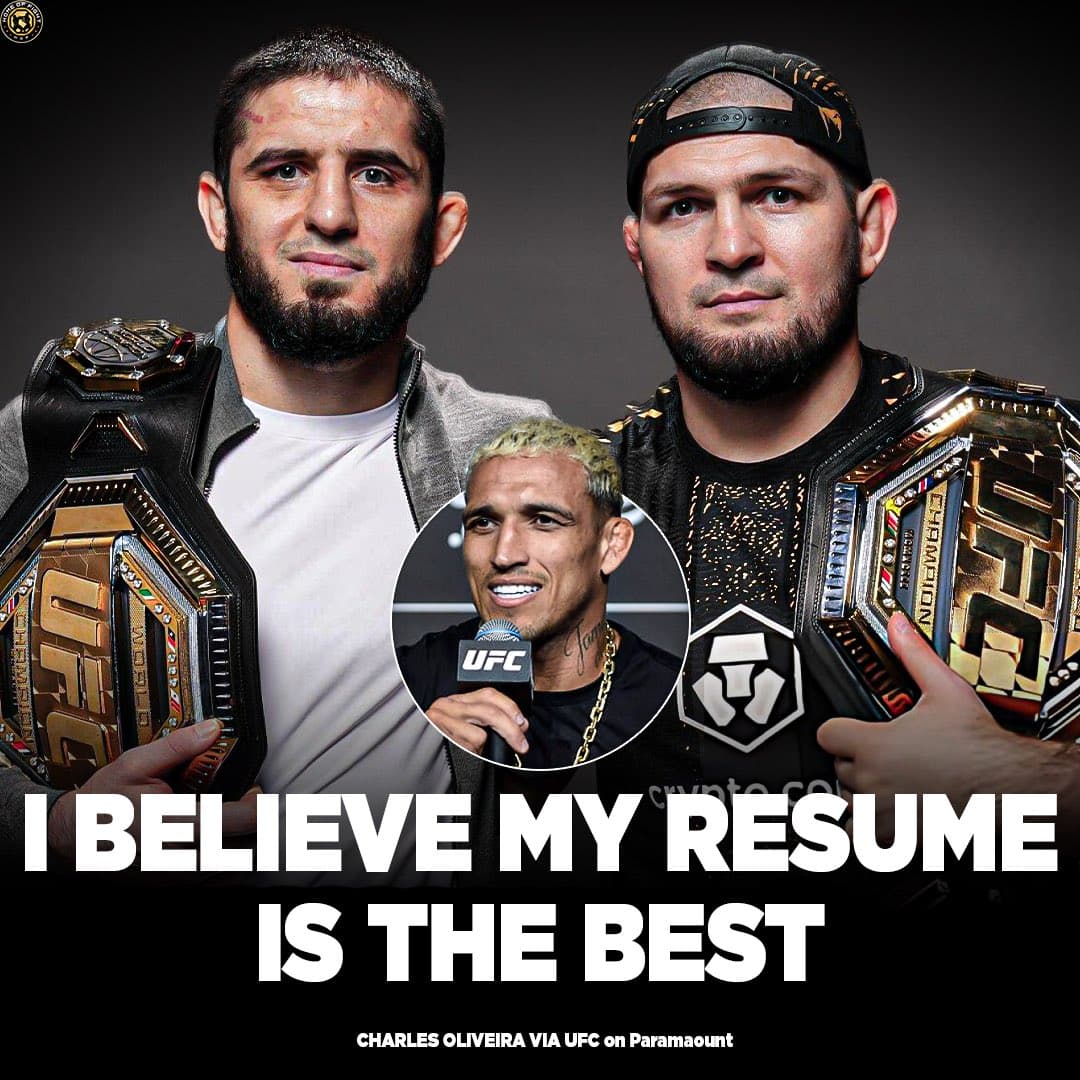 Charles Oliveira Claims His Fighting Record Surpasses Two Legendary Champions