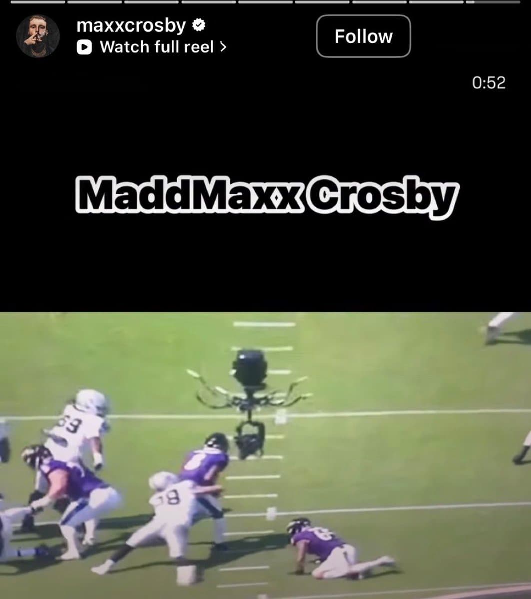 Maxx Crosby's Shocking Instagram Post Stuns The Entire NFL World