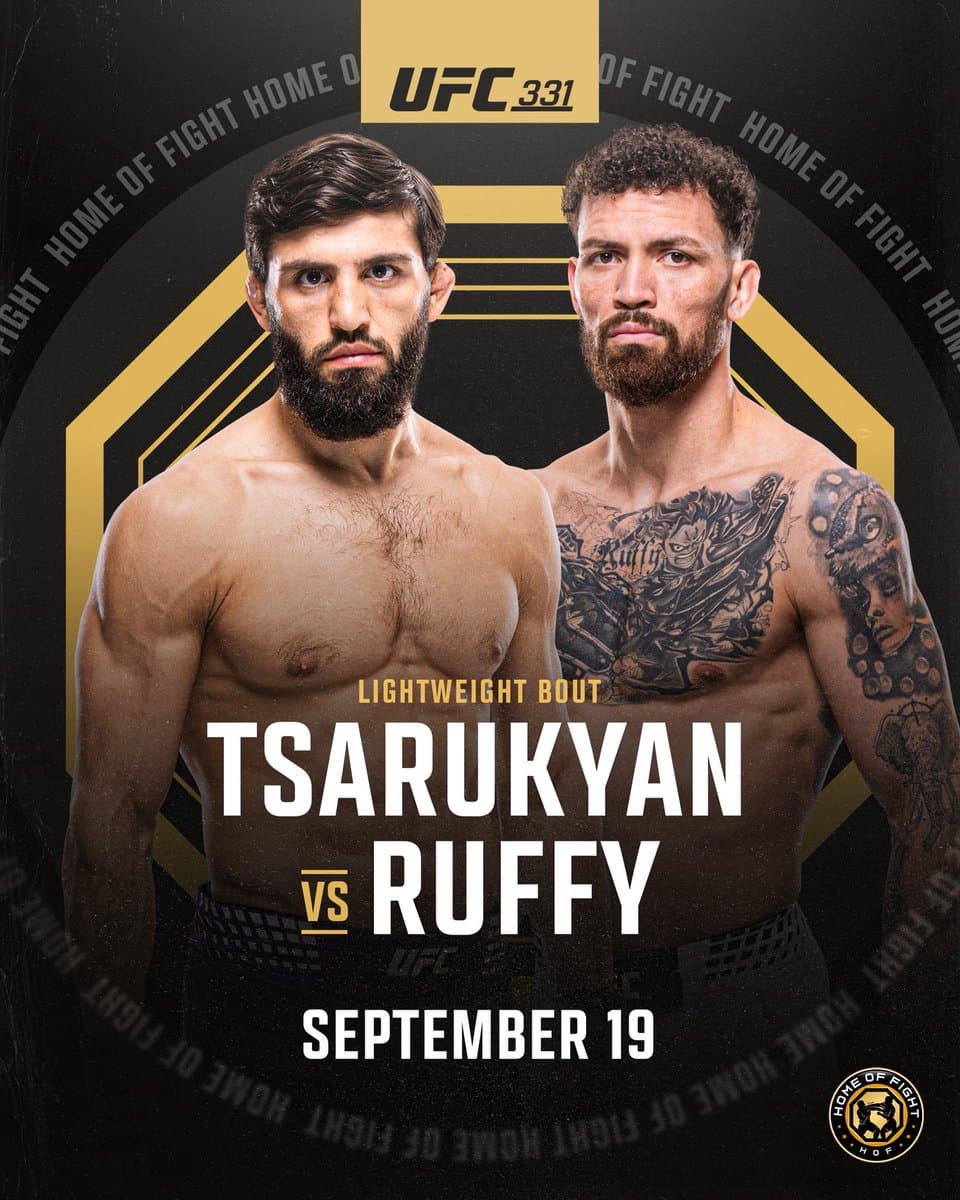 UFC Shocker: Tsarukyan’s Return Match Against Ruffy Locked For September
