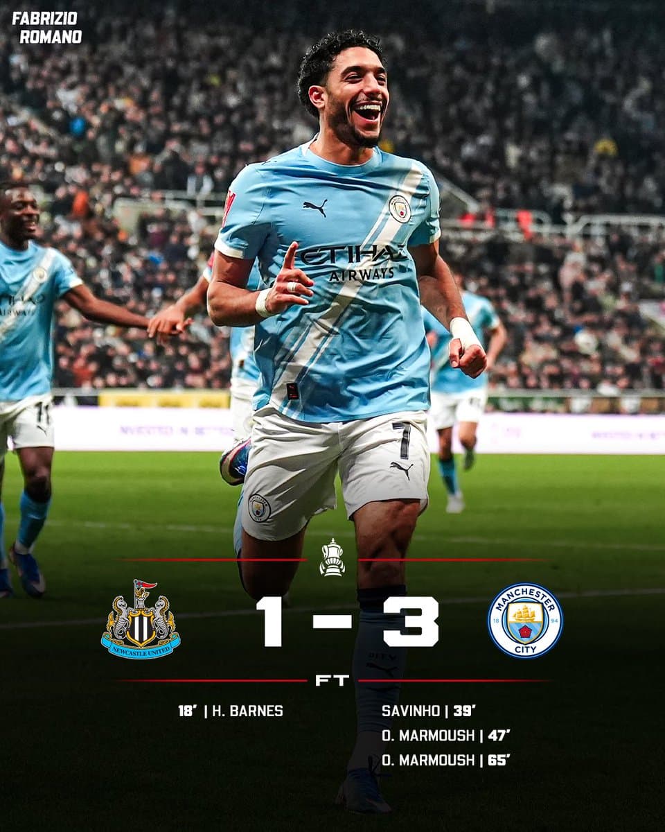 Man City Obliterates Newcastle In Historic FA Cup Goal Frenzy