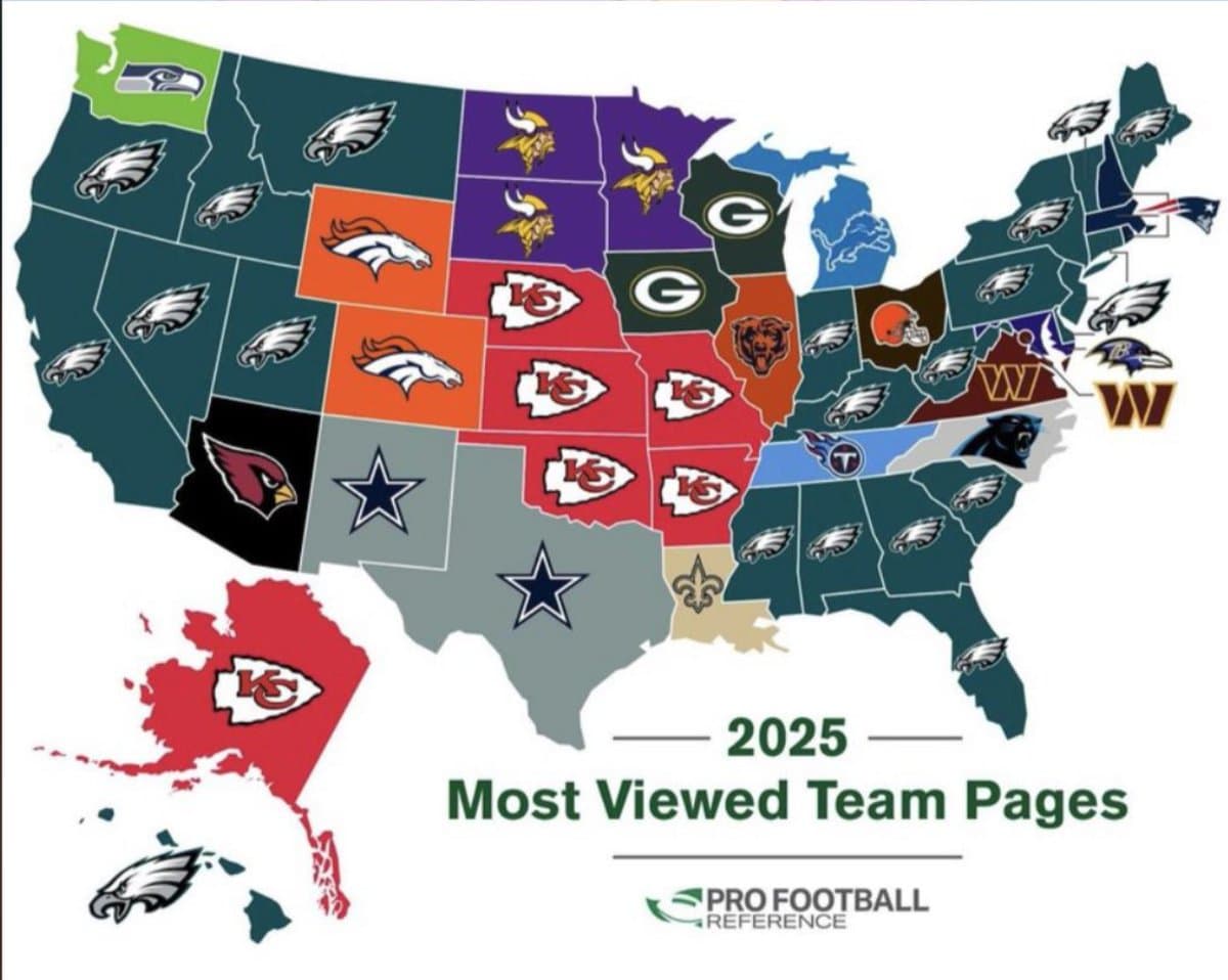 This Map Reveals Every State's Shocking NFL Obsession