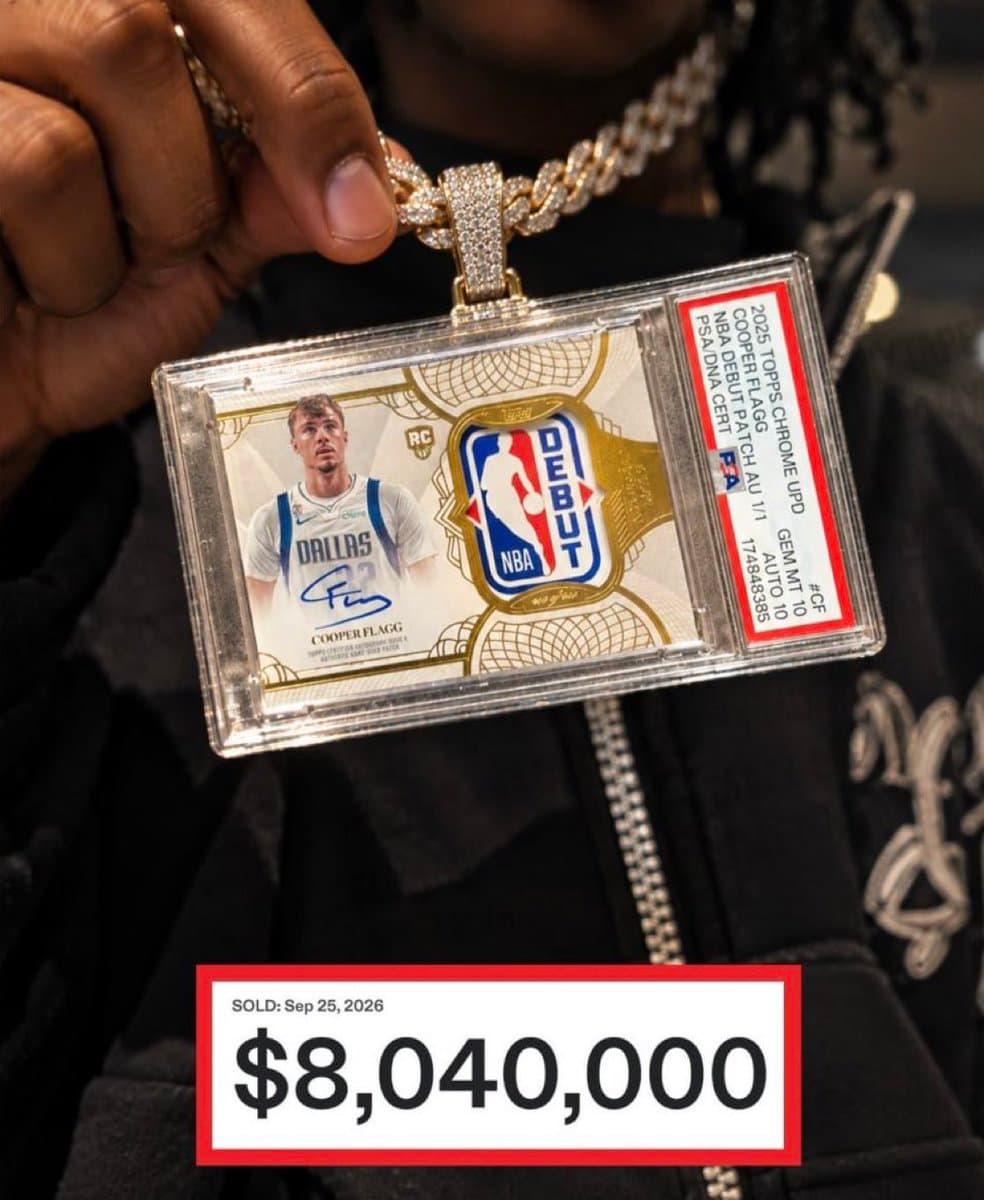 Fan Turns Cooper Flagg Rookie Card Into Staggering 8 Million Dollar Fortune